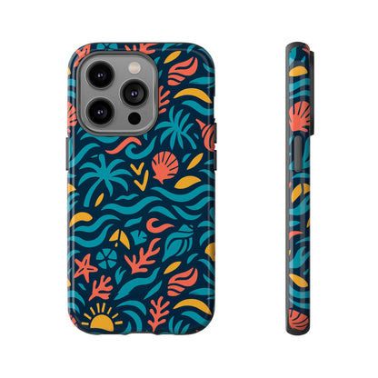 Vibrant Tropical Pattern Phone Case with 3D Design for Stylish Protection Compatible with iPhone 13, 14, 15 & 16 – all models including Pro, Pro Max & Plus