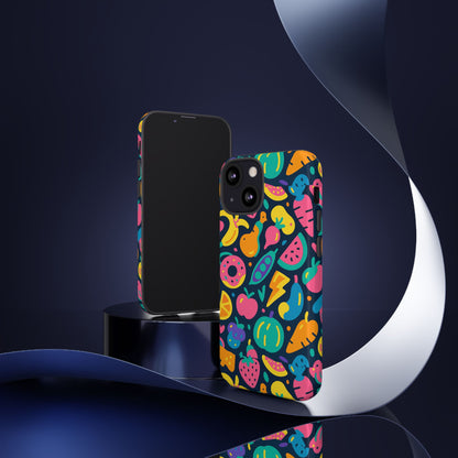 Vibrant 3D Fruit Pattern Protective Phone Case Colourful Accessory for Stylish Individuals Compatible with iPhone 13, 14, 15 & 16 – all models including Pro, Pro Max & Plus