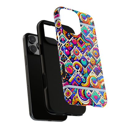 Pattern Image 6 Vibrant 3D Wrap Phone Case for Anime and Comic Fans - Colourful Abstract Design Compatible with iPhone 13, 14, 15 & 16 – all models including Pro, Pro Max & Plus