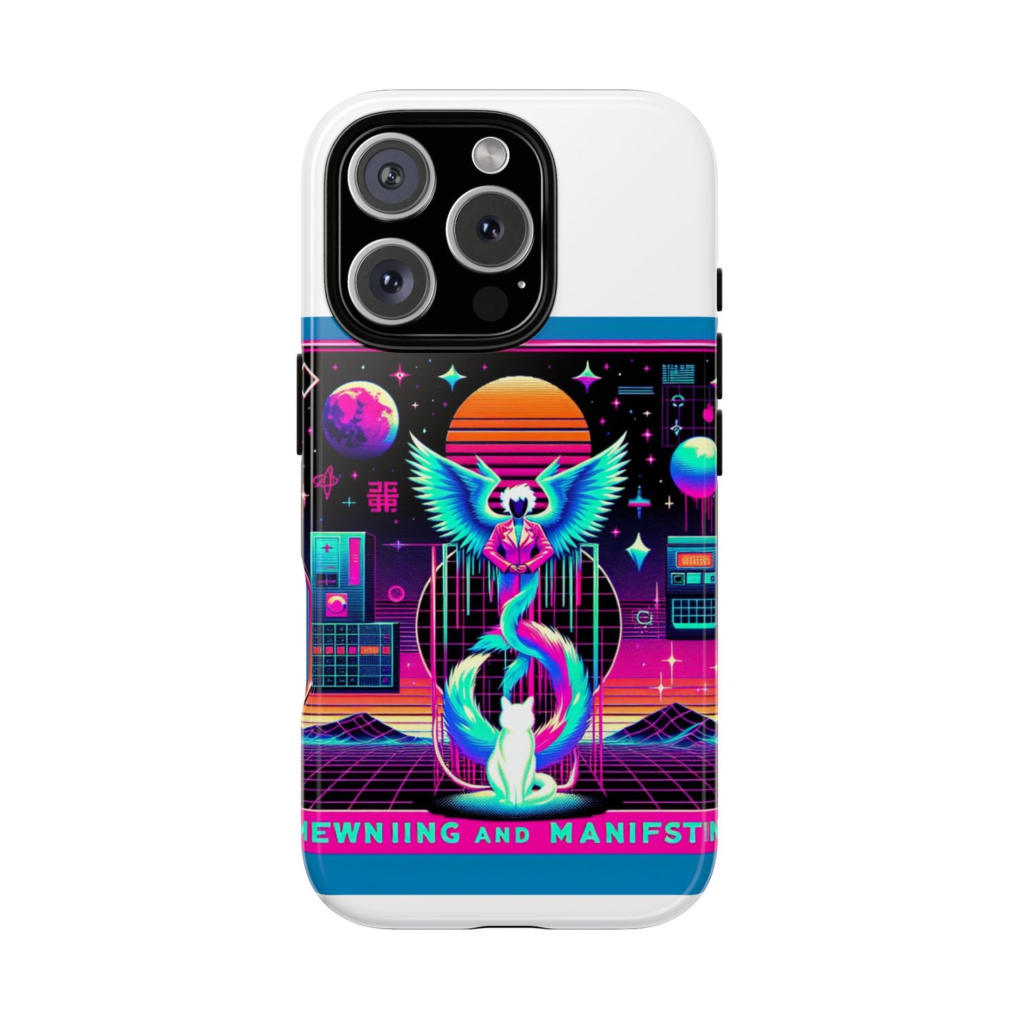 mewing and manifesting vibrant 3d protective phone case