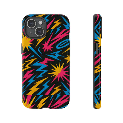 Multicolour Cartoon 3D Wrap Protective Phone Case – Funky Lightning Design for Trendy Individuals – Stylish Protection Compatible with iPhone 13, 14, 15 & 16 – All Models Including Pro, Pro Max & Plus