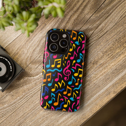Vibrant Music Themed Phone Case with Colourful 3D Design – Stylish Protection for Music Lovers – Compatible with iPhone 13, 14, 15 & 16 – all models including Pro, Pro Max & Plus