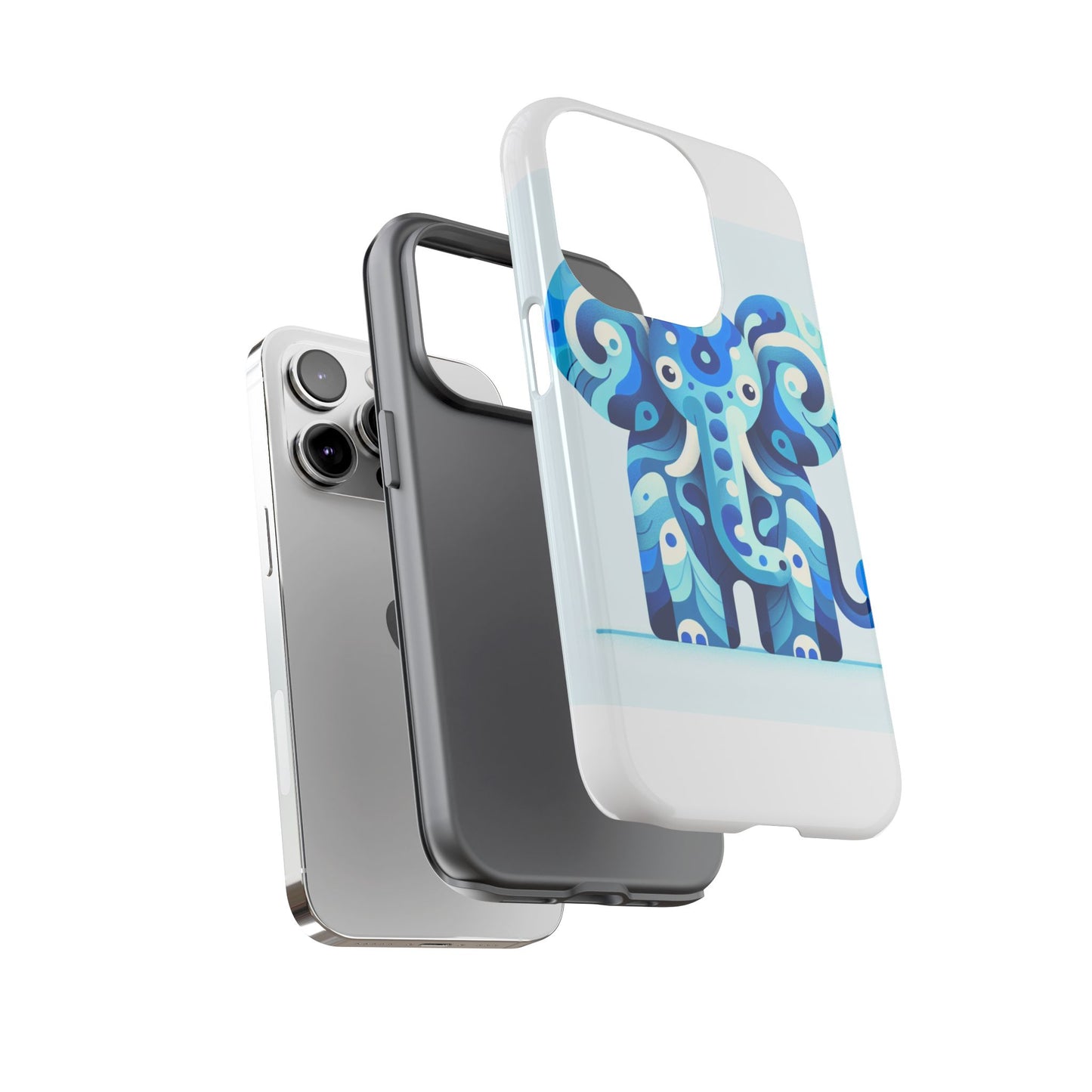 vibrant 3d protective phone case with artistic elephant design for unique expression compatible with iphone 13, 14, 15 & 16 – all models including pro, pro max & plus