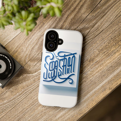 Vibrant Blue 3D Alphabet Phone Case for Stylish Protection and Unique Expression Compatible with iPhone 13, 14, 15 & 16 – all models including Pro, Pro Max & Plus
