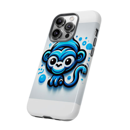 Vibrant 3D Wrap Protective Phone Case with Fun Blue Monkey Design – Stylish Accessory for Men and Women – Compatible with iPhone 13, 14, 15 & 16 – All Models Including Pro, Pro Max & Plus