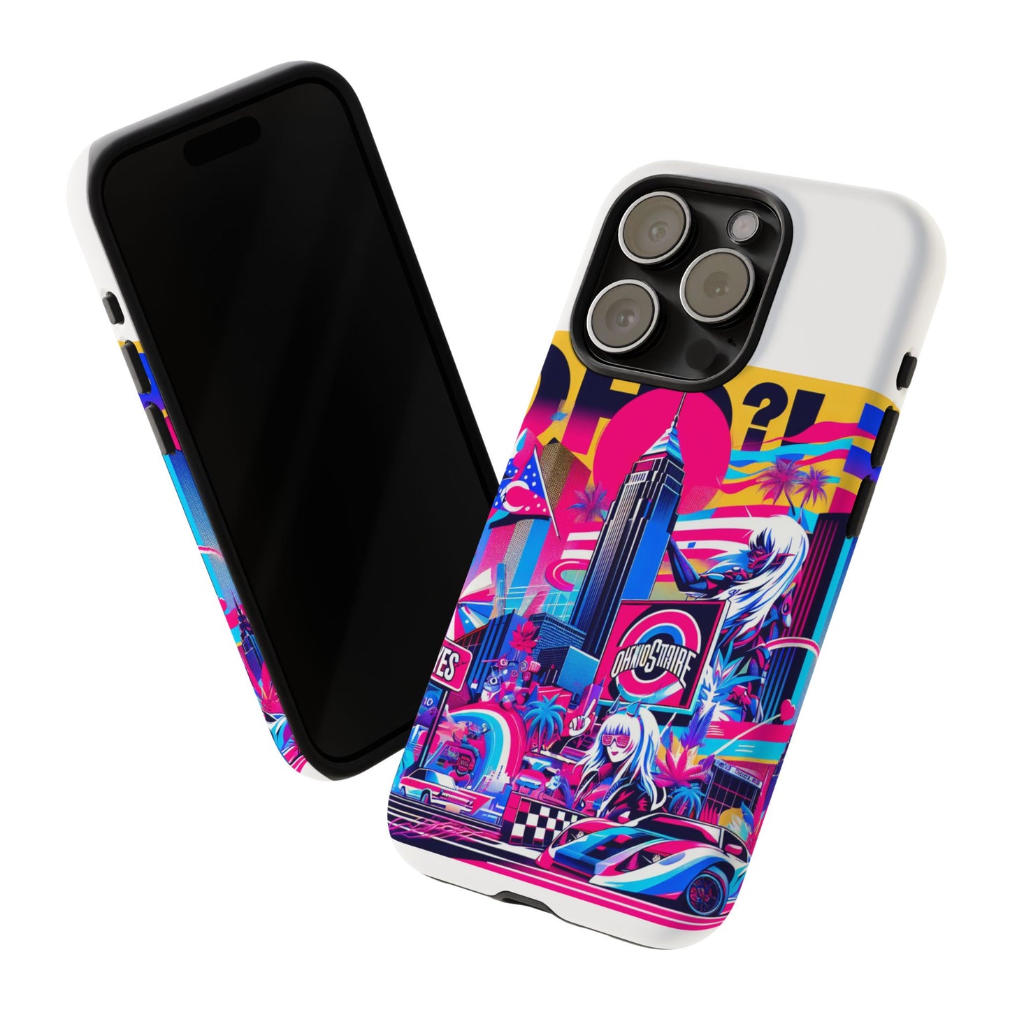 ohio more like oh-yes protective phone case for smartphones, 3d wrap design, uv protected, shock absorbing, ideal gift for anime and comic lovers