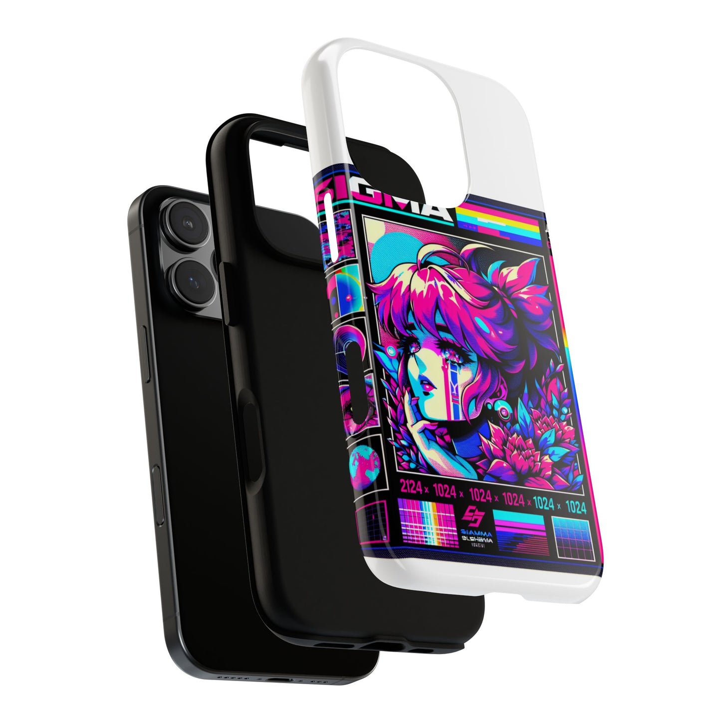 sigma grindset 3d wrap protective phone case for anime lovers, durable shock absorption, uv protected, stylish accessory for unique self-expression