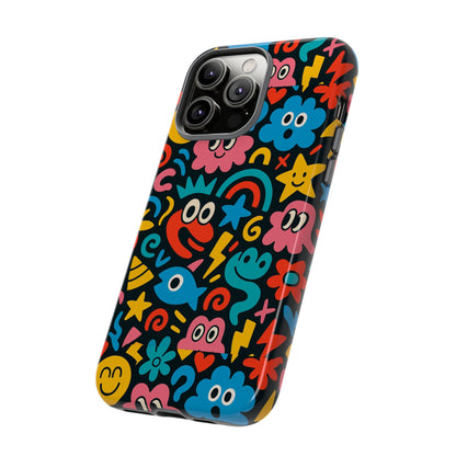 Vibrant Cartoon Protective Phone Case with 3D Wrap Design for Creative Expression – Compatible with iPhone 13, 14, 15 & 16 – All Models Including Pro, Pro Max & Plus