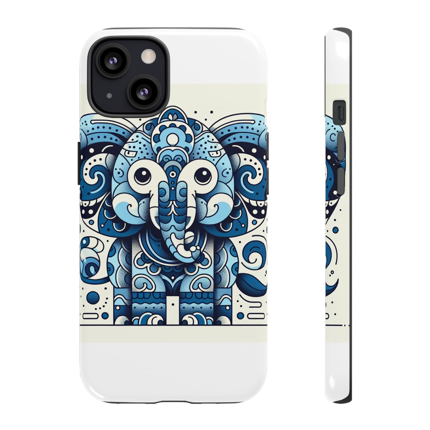 vibrant 3d elephant print protective phone case with colourful graphic design – stylish accessory compatible with iphone 13, 14, 15 & 16 – all models including pro, pro max & plus