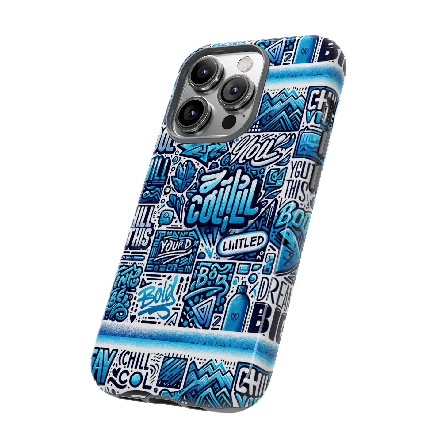 vibrant 3d wrap protective phone case in blue alphabet design for stylish protection and creative expression compatible with iphone 13, 14, 15 & 16 – all models including pro, pro max & plus