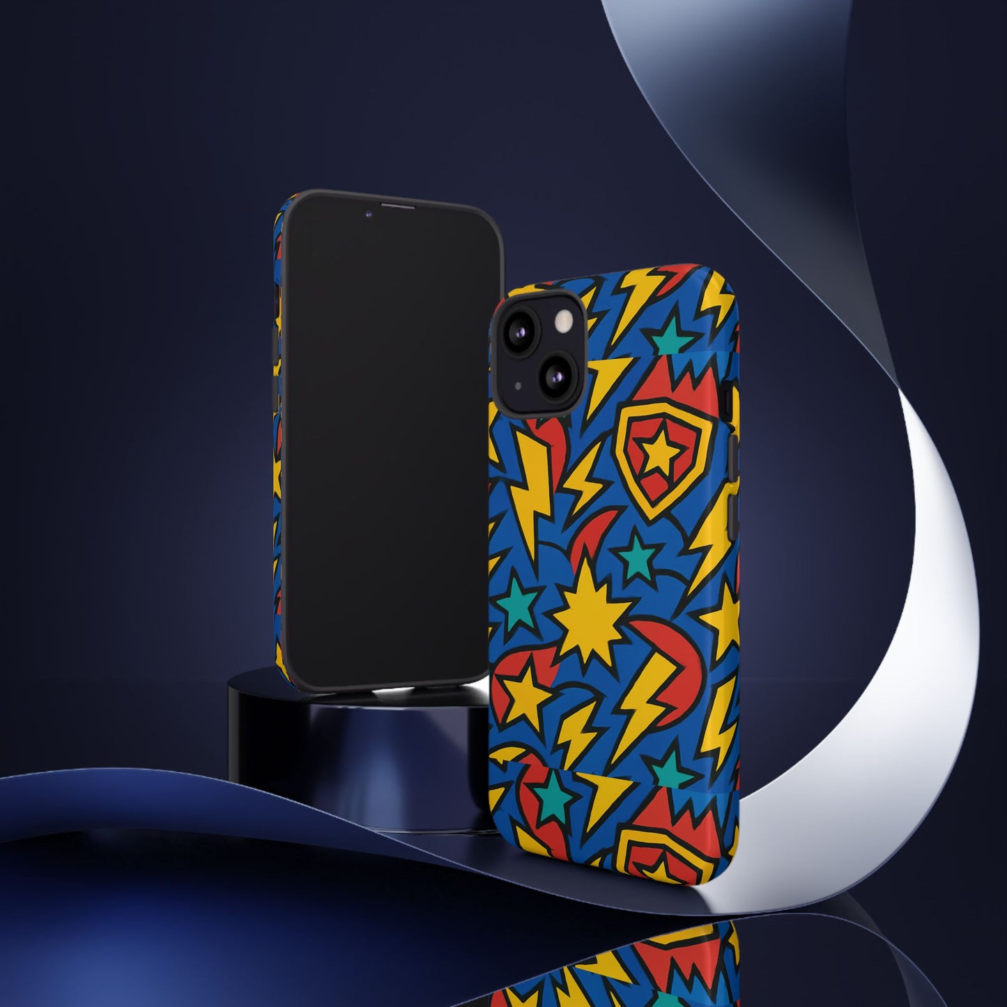 multicolour superhero phone case with 3d design for playful protection compatible with iphone 13, 14, 15 & 16 – all models including pro, pro max & plus