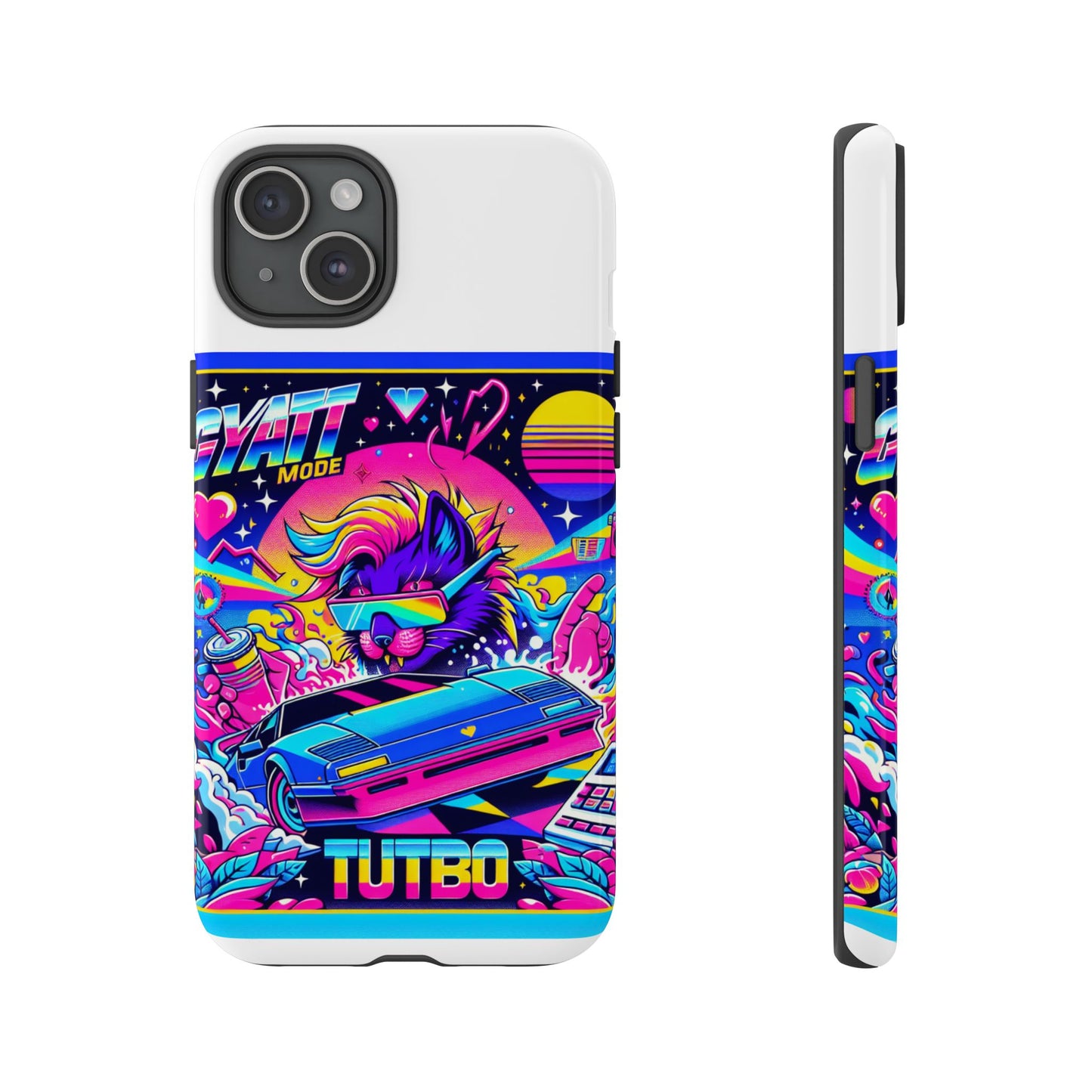 gyatt mode turbo 3d wrap protective phone case for anime fans, durable tpu silicone, uv protected, shock absorption, glossy or matte finish, unique gift idea