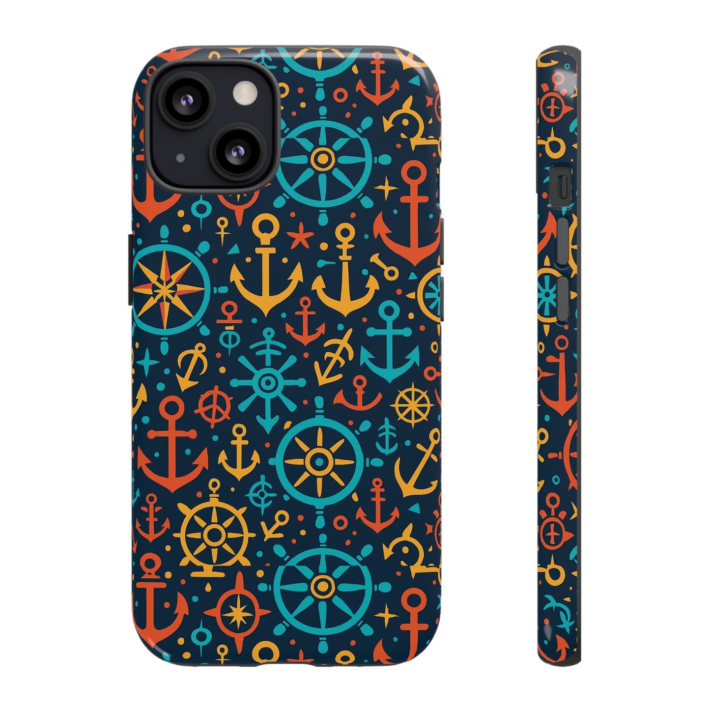 vibrant nautical pattern phone case for stylish protection – bold accessory for iphone 13, 14, 15 & 16 – all models including pro, pro max & plus