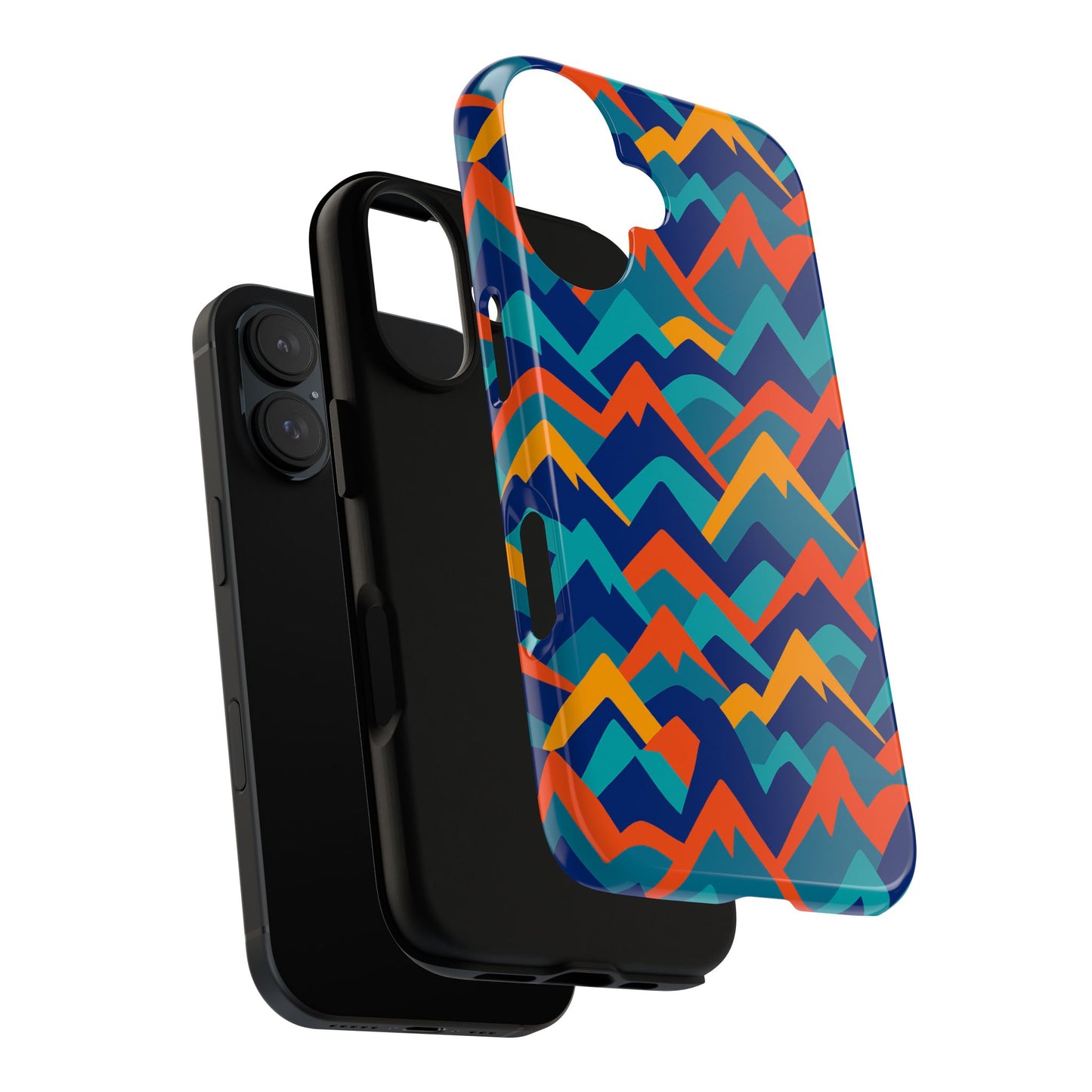 vibrant 3d mountain design protective phone case – stylish and durable cover compatible with iphone 13, 14, 15 & 16 – all models including pro, pro max & plus