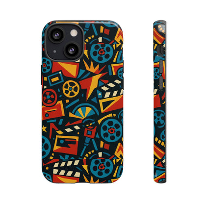Vibrant Retro Movie-Inspired Protective Phone Case with 3D Design for Stylish Protection Compatible with iPhone 13, 14, 15 & 16 – All Models Including Pro, Pro Max & Plus