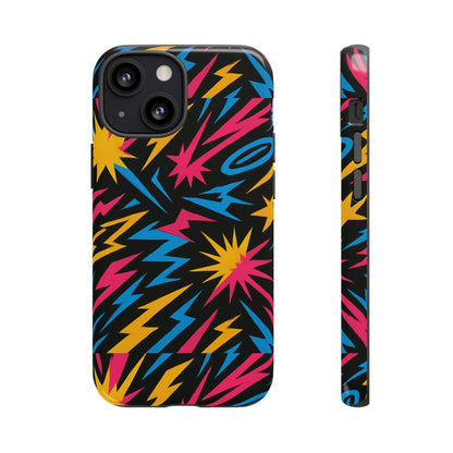 Multicolour Cartoon 3D Wrap Protective Phone Case – Funky Lightning Design for Trendy Individuals – Stylish Protection Compatible with iPhone 13, 14, 15 & 16 – All Models Including Pro, Pro Max & Plus