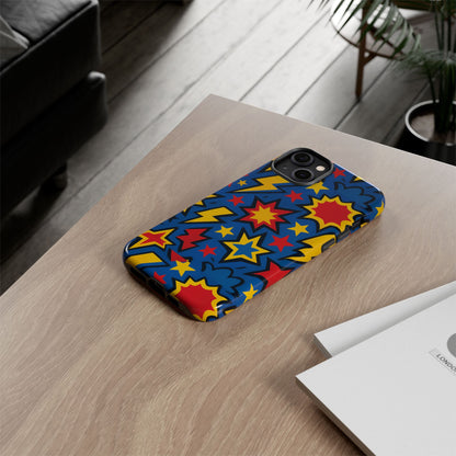 Vibrant 3D Superhero Design Protective Phone Case for Fun Retro Style and Unique Expression Compatible with iPhone 13, 14, 15 & 16 – All Models Including Pro, Pro Max & Plus