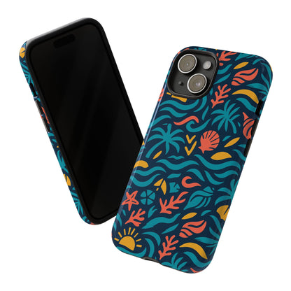 Vibrant Tropical Pattern Phone Case with 3D Design for Stylish Protection Compatible with iPhone 13, 14, 15 & 16 – all models including Pro, Pro Max & Plus