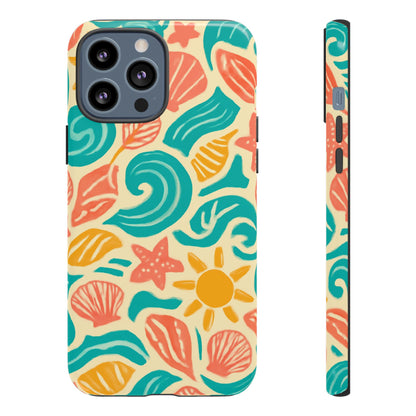 Vibrant Beach Style Protective Phone Case with 3D Wrap Design for Stylish Protection – Compatible with iPhone 13, 14, 15 & 16 – All Models Including Pro, Pro Max & Plus