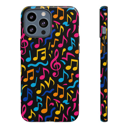 Vibrant Music Themed Phone Case with Colourful 3D Design – Stylish Protection for Music Lovers – Compatible with iPhone 13, 14, 15 & 16 – all models including Pro, Pro Max & Plus