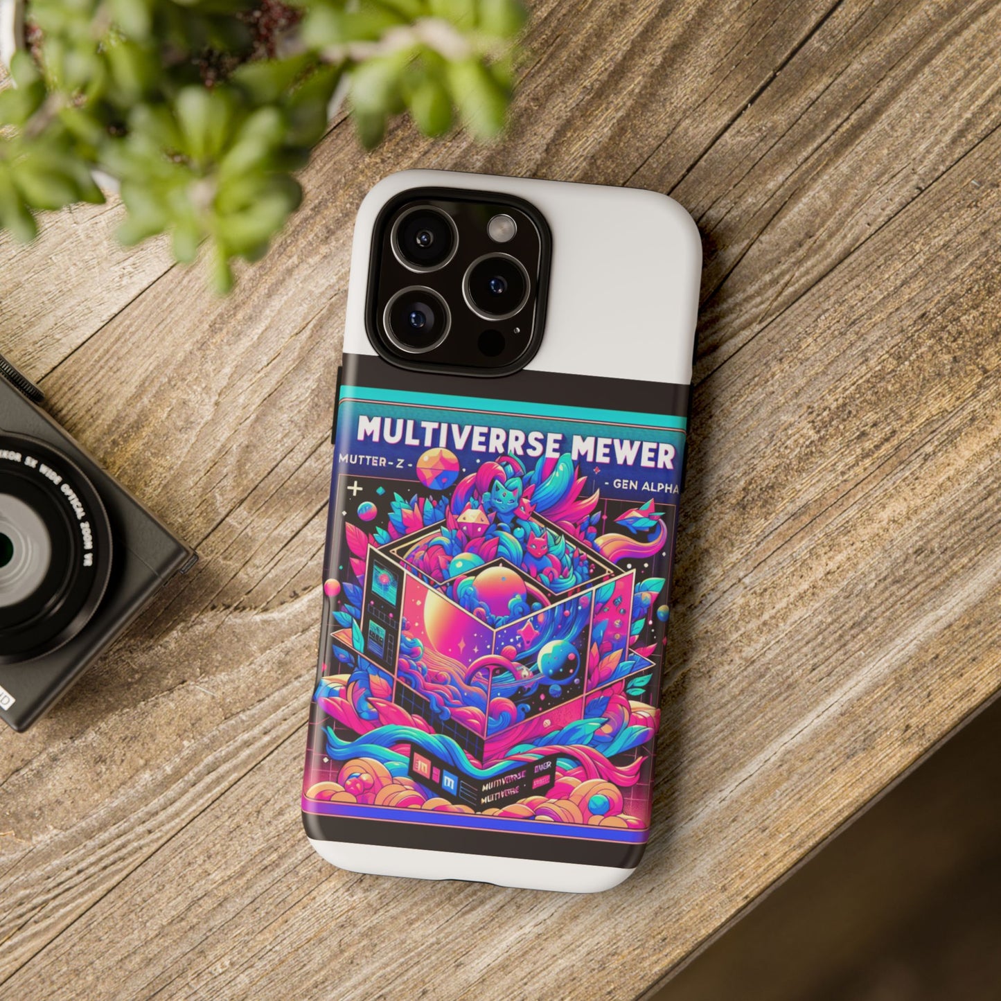 multiverse mewer protective phone case with 3d wrap design for smartphones, durable tpu silicone, uv protected, ideal gift for anime and comic lovers