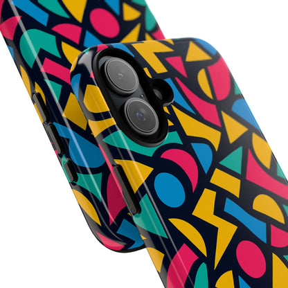 Vibrant Retro Aesthetic Phone Case – Stylish Protection in Multicolour Design – Compatible with iPhone 13, 14, 15 & 16 – All Models Including Pro, Pro Max & Plus