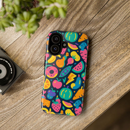 Vibrant 3D Fruit Pattern Protective Phone Case Colourful Accessory for Stylish Individuals Compatible with iPhone 13, 14, 15 & 16 – all models including Pro, Pro Max & Plus