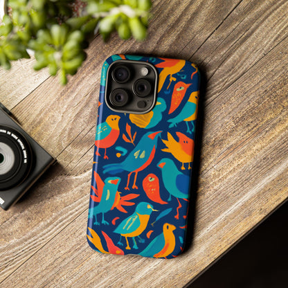 Vibrant Multicolour Bird Design Phone Case for Stylish Protection – Compatible with iPhone 13, 14, 15 & 16 – All Models Including Pro, Pro Max & Plus