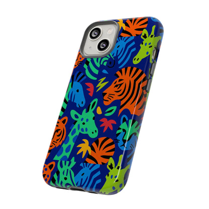 Vibrant Animal Print 3D Wrap Protective Phone Case Stylish Accessory for Men and Women Compatible with iPhone 13, 14, 15 & 16 – All Models Including Pro, Pro Max & Plus