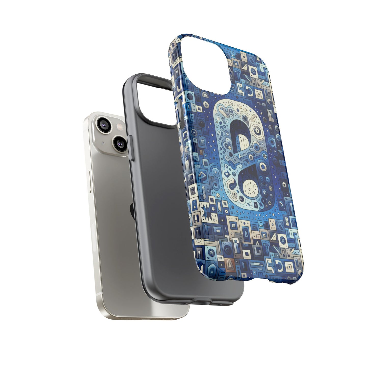 blue alphabet a phone case for mobile phones durable shockproof tpu cover with 3d wrap design for kids and teens