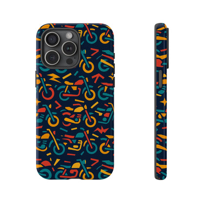 Vibrant Multicolour Motorcycle Design Protective Phone Case for Stylish Protection – Compatible with iPhone 13, 14, 15 & 16 – All Models Including Pro, Pro Max & Plus