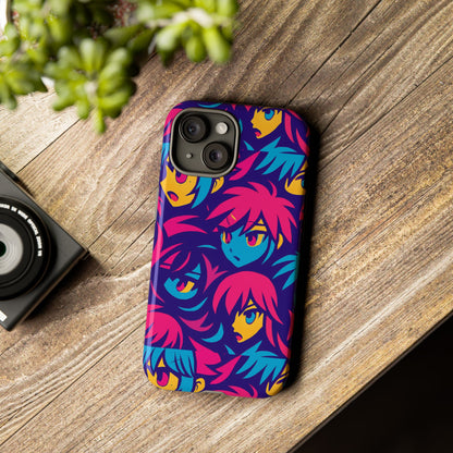 Vibrant 3D Anime Phone Case with Retro Design for Stylish Protection – Unique Accessory for Self-Expression Compatible with iPhone 13, 14, 15 & 16 – all models including Pro, Pro Max & Plus