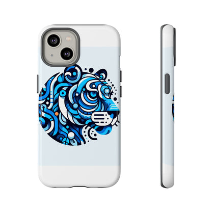 Vibrant 3D Wrap Protective Phone Case with Unique Blue Lion Design for Stylish Expression and Fun Accessories Compatible with iPhone 13, 14, 15 & 16 – all models including Pro, Pro Max & Plus