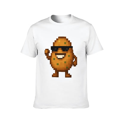 2025 New 150g Men's Short Sleeve T-shirt for Fitness, Casual Wear, and Travel - Comfortable Cotton Fabric with Unique Double-Sided Print, Perfect for All Events