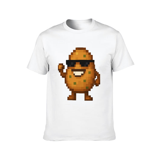 2025 New 150g Men's Short Sleeve T-shirt for Fitness, Casual Wear, and Travel - Comfortable Cotton Fabric with Unique Double-Sided Print, Perfect for All Events
