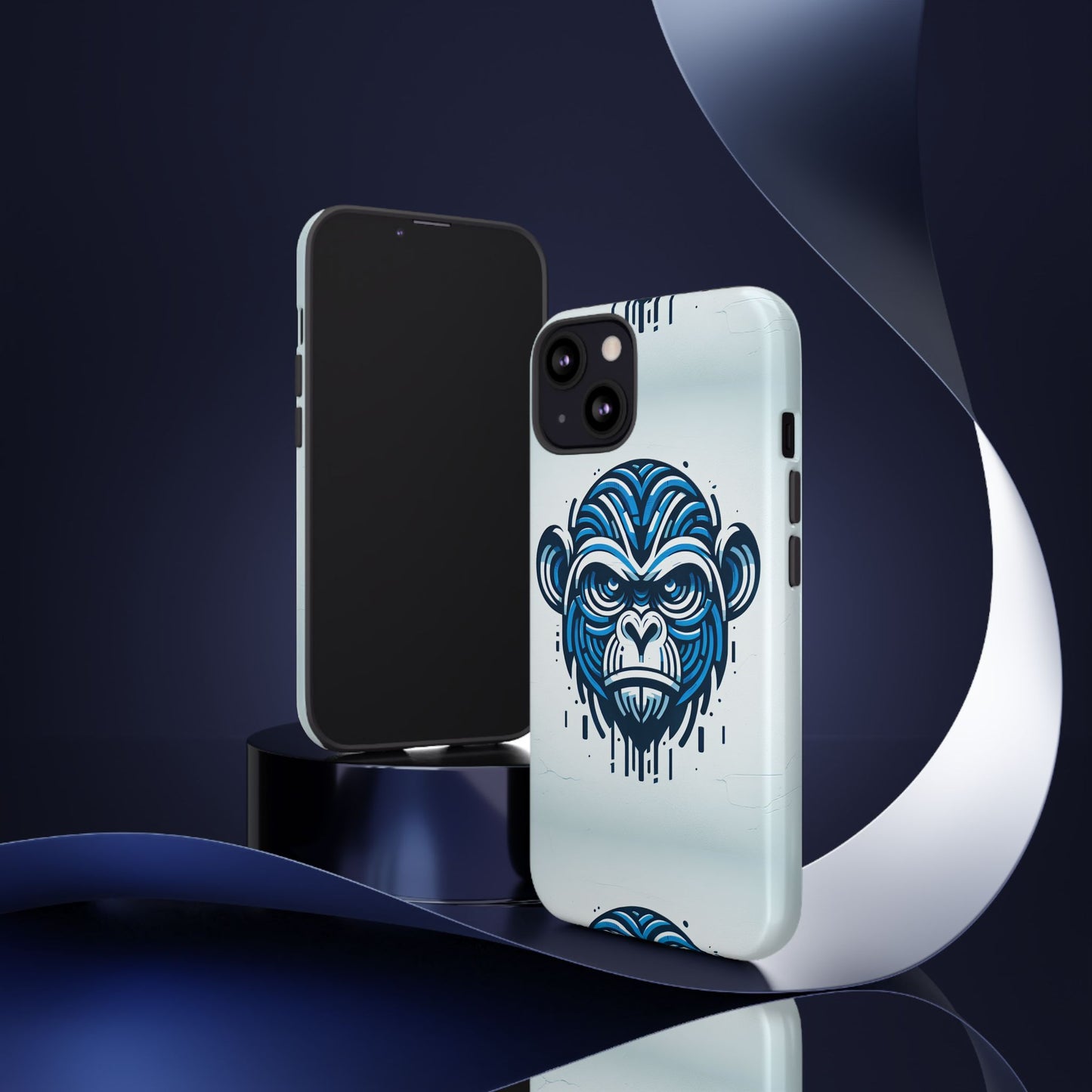 blue animal create 21 3d wrap phone case for kids and teens shockproof uv protected durable silicone cover with retro anime and comic inspired design