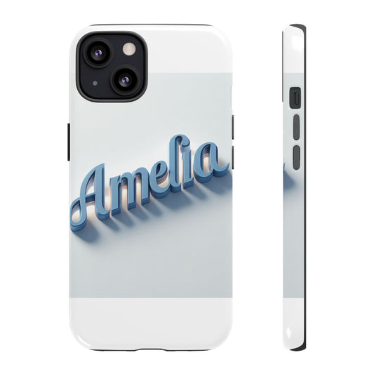 Vibrant 3D Lettering Phone Case in Blue for Self-Expression and Style Compatible with iPhone 13, 14, 15 & 16 – all models including Pro, Pro Max & Plus