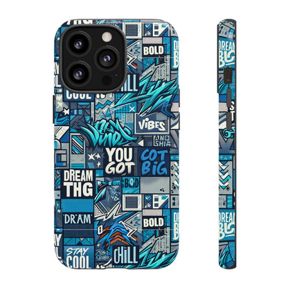 Vibrant 3D Wrap Protective Phone Case in Blue with Playful Graphic Design for Stylish Protection – Compatible with iPhone 13, 14, 15 & 16 – All Models Including Pro, Pro Max & Plus