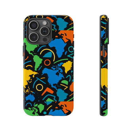 Multicolour 3D Geometric Phone Case for Stylish Protection and Individuality Compatible with iPhone 13, 14, 15 & 16 – All Models Including Pro, Pro Max & Plus