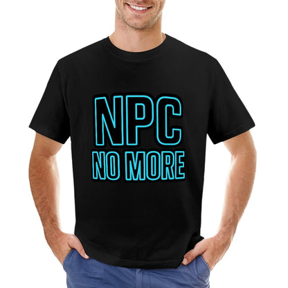 Men's T-Shirt 100% Cotton NPC No More Graphic Tee, Comfortable Casual Wear, Breathable Material, Ideal for Fitness, Leisure, Home or Travel, Unique Style for Men, Easy Care