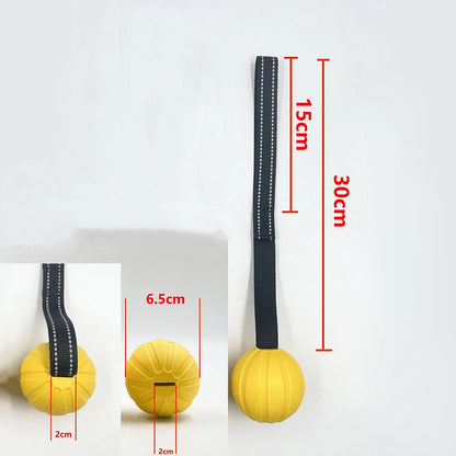 Durable Dog Tug Ball Rope Toy, Rubber & Nylon for Aggressive Chewers, Buoyant for Water Play, Interactive Play for Small to Large Dogs, Exercise & Bonding Tool