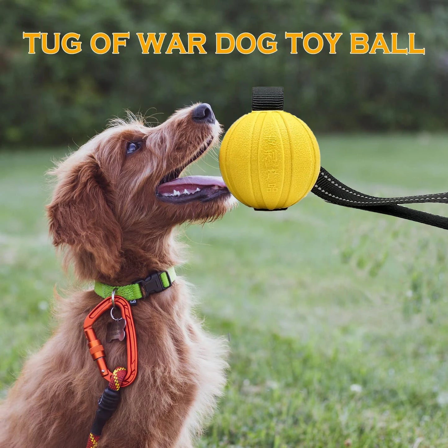 durable dog tug ball rope toy, rubber & nylon for aggressive chewers, buoyant for water play, interactive play for small to large dogs, exercise & bonding tool