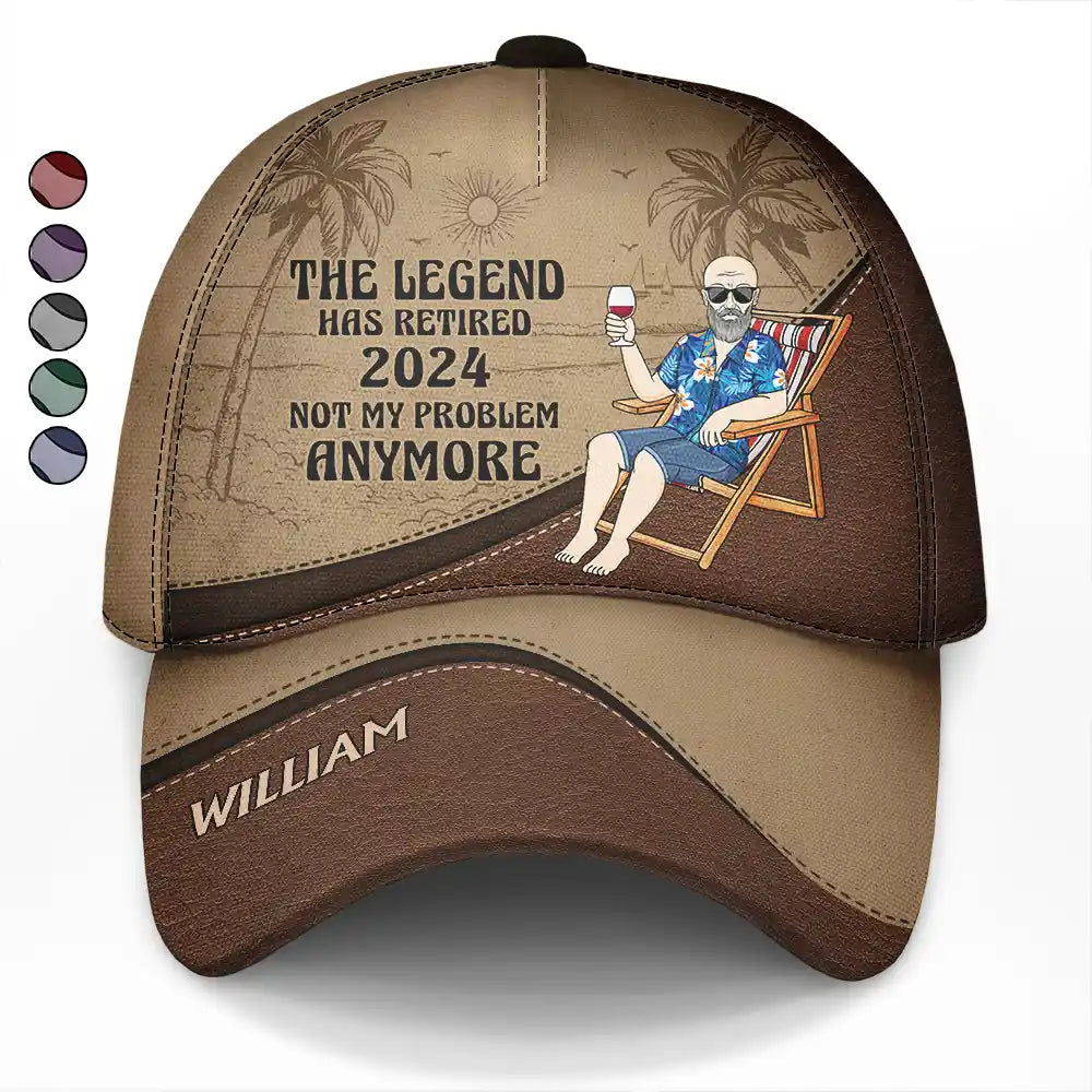 the legend has retired vintage classic cap for men and women, adjustable snapback hat, stylish retirement gift, comfortable cotton blend