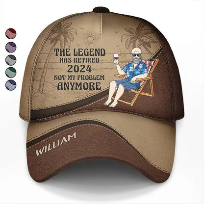 The Legend Has Retired Vintage Classic Cap for Men and Women, Adjustable Snapback Hat, Stylish Retirement Gift, Comfortable Cotton Blend