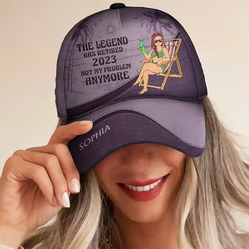 the legend has retired vintage classic cap for men and women, adjustable snapback hat, stylish retirement gift, comfortable cotton blend