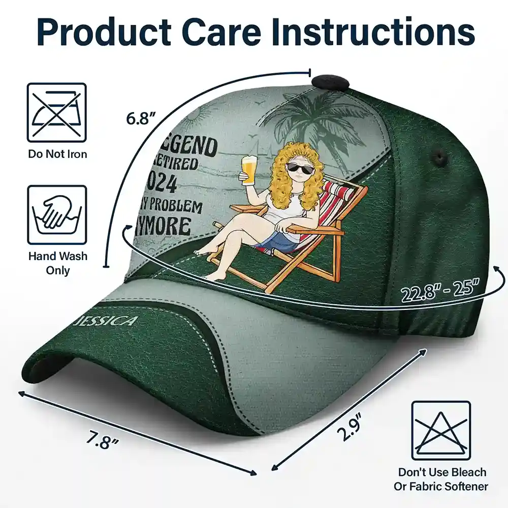 the legend has retired vintage classic cap for men and women, adjustable snapback hat, stylish retirement gift, comfortable cotton blend