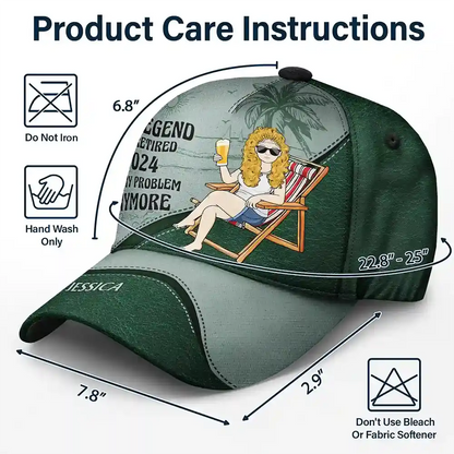 The Legend Has Retired Vintage Classic Cap for Men and Women, Adjustable Snapback Hat, Stylish Retirement Gift, Comfortable Cotton Blend