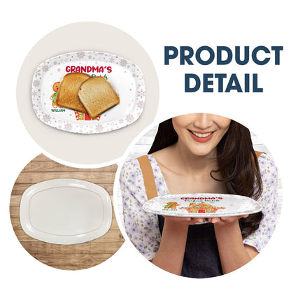 Grandma's Perfect Batch - Christmas Loving Gift Plate for Mom, Grandma, Family - BPA-Free Plastic Serving Platter, 11x8in, 14x10in, Home Decor