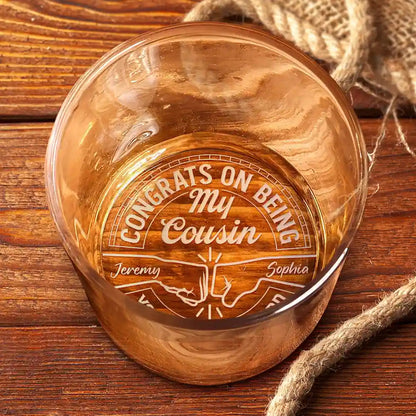 Congrats On Being My Brother You Lucky Man - Engraved Whiskey Glass Gift For Brothers, Ideal For Birthdays, Anniversaries, Or Special Celebrations, 11oz