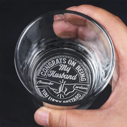 Congrats On Being My Brother You Lucky Man - Engraved Whiskey Glass Gift For Brothers, Ideal For Birthdays, Anniversaries, Or Special Celebrations, 11oz